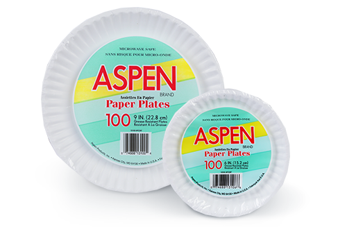 Aspen 30200 6 Uncoated Paper Plates 1000 / Case
