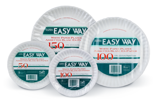 Aspen 30600 8.5 White Coated Paper Plates 500 / Case